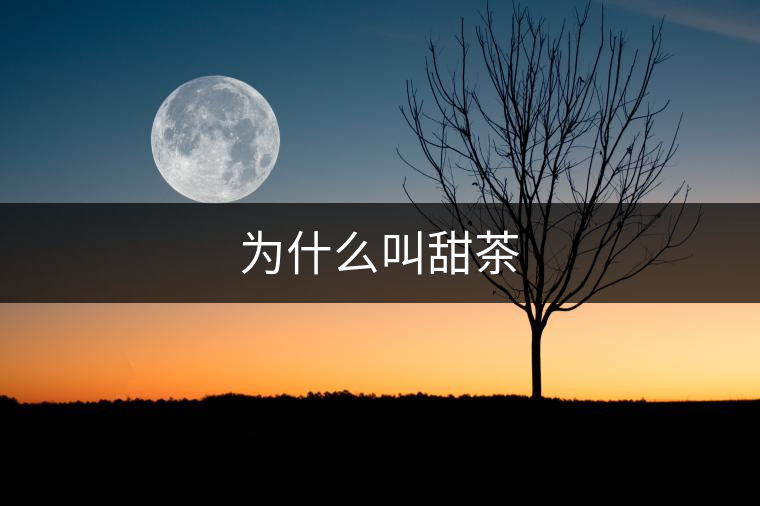 為什么叫甜茶