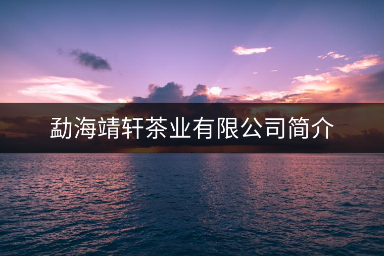 勐海靖軒茶業(yè)有限公司簡介