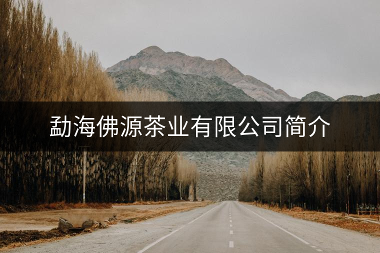 勐海佛源茶業(yè)有限公司簡(jiǎn)介 勐海佛源茶業(yè)有限公司簡(jiǎn)介