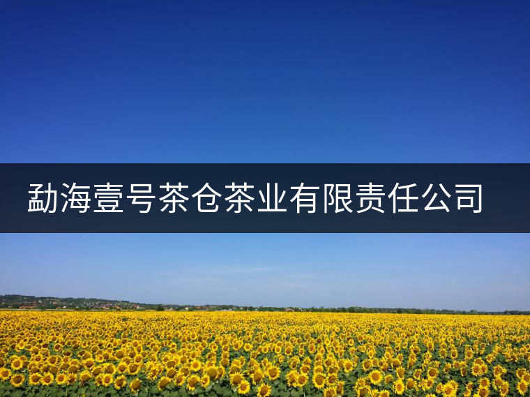 勐海壹號茶倉茶業(yè)有限責任公司簡介