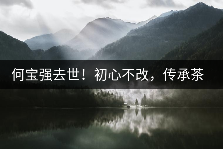 何寶強(qiáng)去世！初心不改，傳承茶人匠心