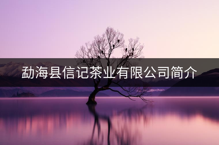 勐??h信記茶業(yè)有限公司簡介 勐海縣信記茶業(yè)有限公司簡介
