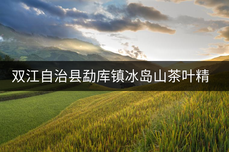 雙江自治縣勐庫鎮(zhèn)冰島山茶葉精制廠簡介 雙江自治縣勐庫鎮(zhèn)冰島山茶葉精制廠簡介