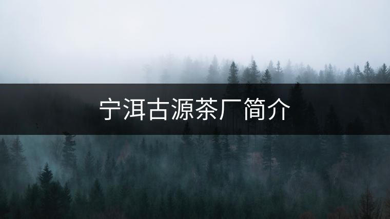 寧洱古源茶廠簡介