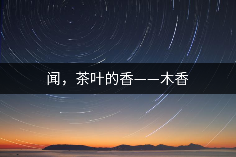 聞，茶葉的香——木香