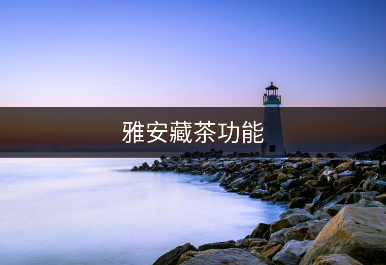 雅安藏茶功能