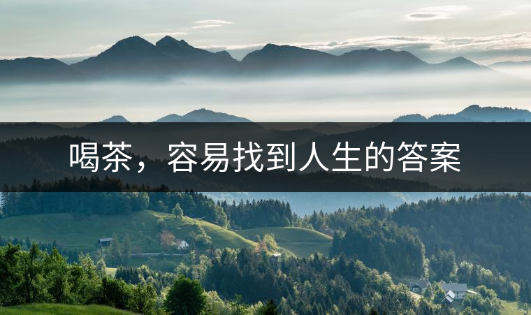 喝茶，容易找到人生的答案