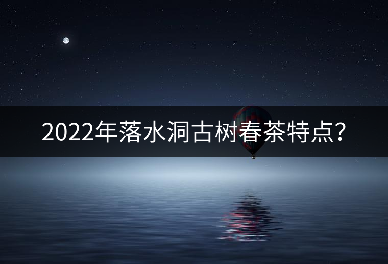 2022年落水洞古樹春茶特點？