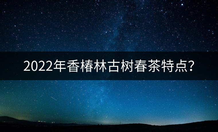 2022年香椿林古樹春茶特點(diǎn)？