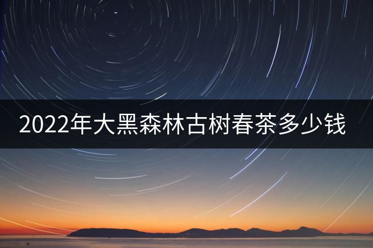 2022年大黑森林古樹春茶多少錢一公斤？