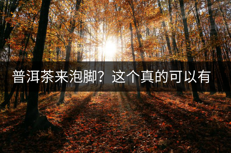 普洱茶來泡腳？這個(gè)真的可以有，還有治療腳氣的功效