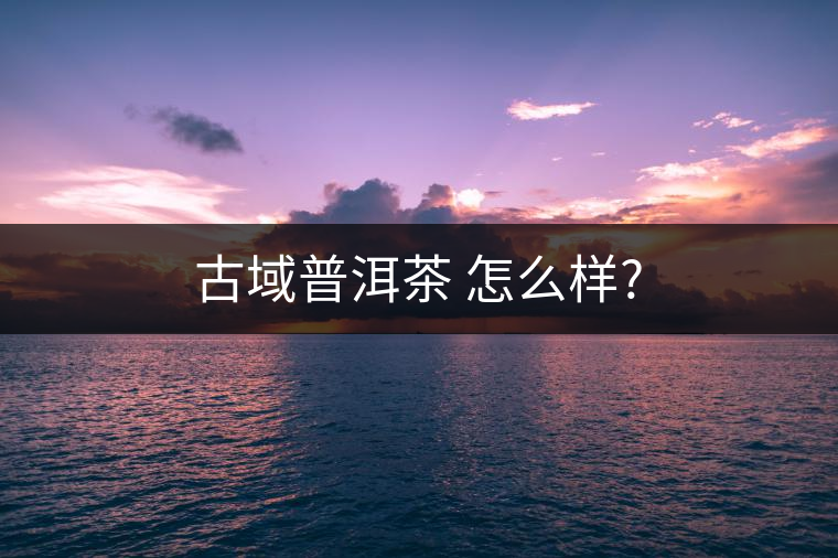古域普洱茶 怎么樣?