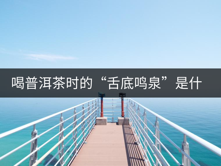 喝普洱茶時(shí)的“舌底鳴泉”是什么體驗(yàn)？