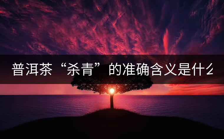 普洱茶“殺青”的準(zhǔn)確含義是什么？