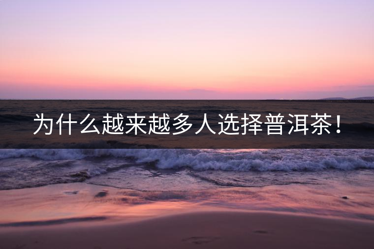 為什么越來越多人選擇普洱茶！