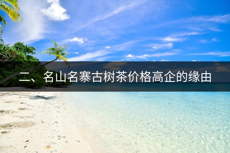 二、名山名寨古樹茶價格高企的緣由