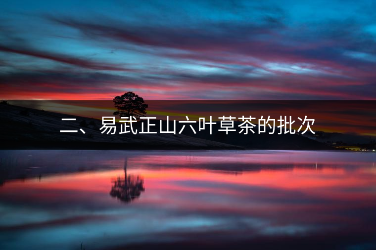 二、易武正山六葉草茶的批次
