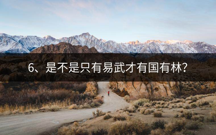 6、是不是只有易武才有國(guó)有林？