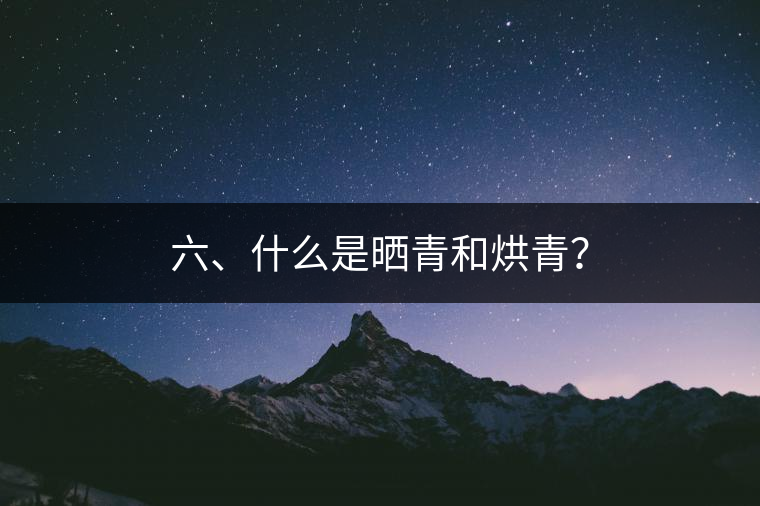 六、什么是曬青和烘青？