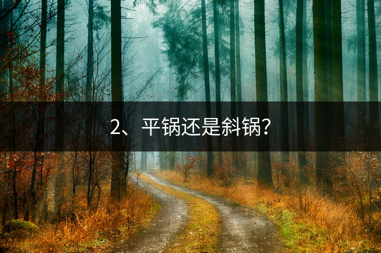 2、平鍋還是斜鍋？