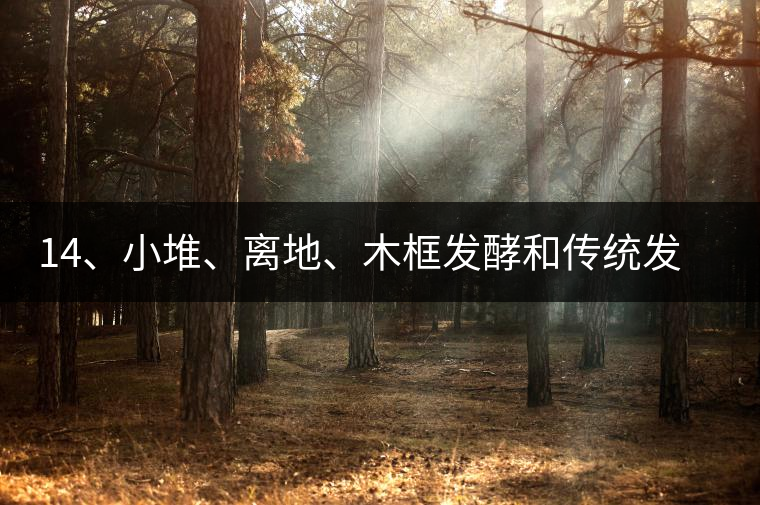 14、小堆、離地、木框發(fā)酵和傳統(tǒng)發(fā)酵