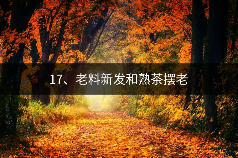 17、老料新發(fā)和熟茶擺老