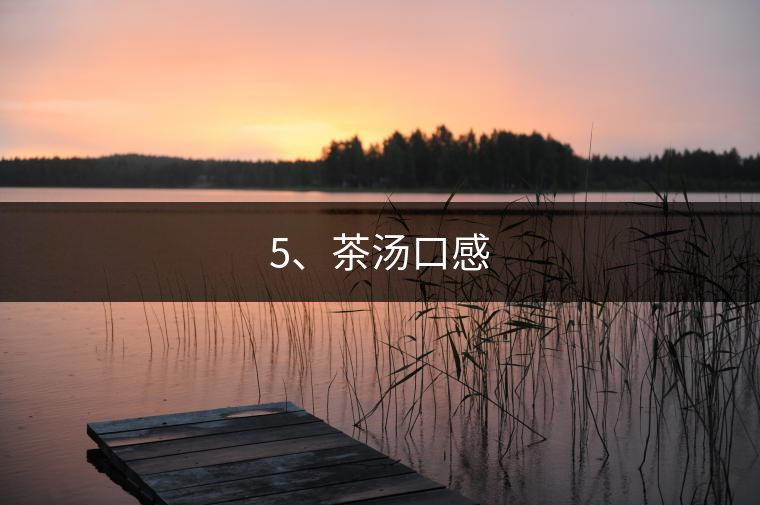 5、茶湯口感
