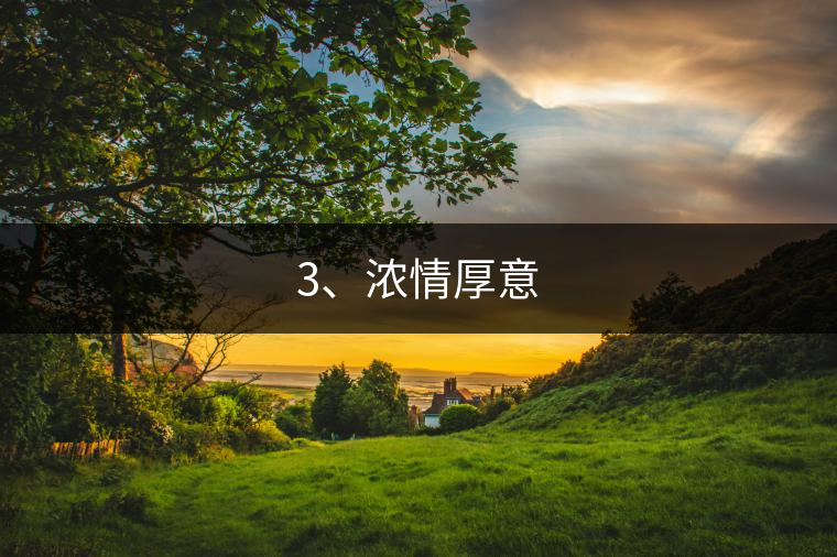3、濃情厚意