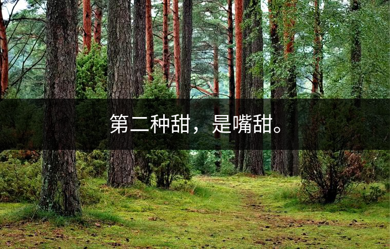 第二種甜，是嘴甜。