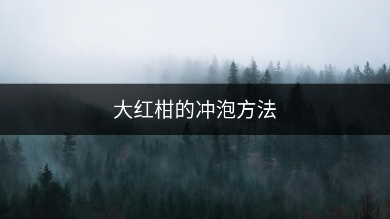 大紅柑的沖泡方法