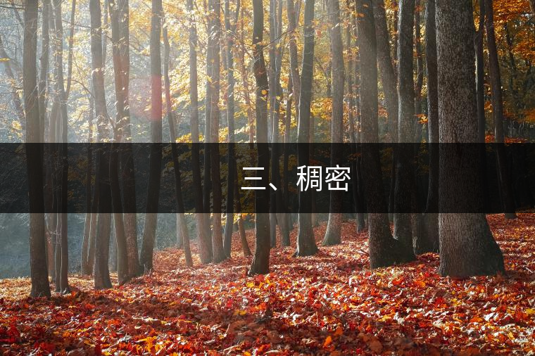　　三、稠密