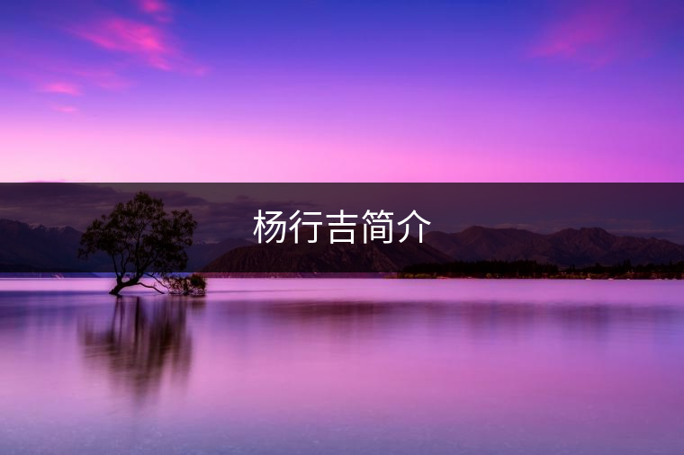 楊行吉簡介 楊行吉簡介