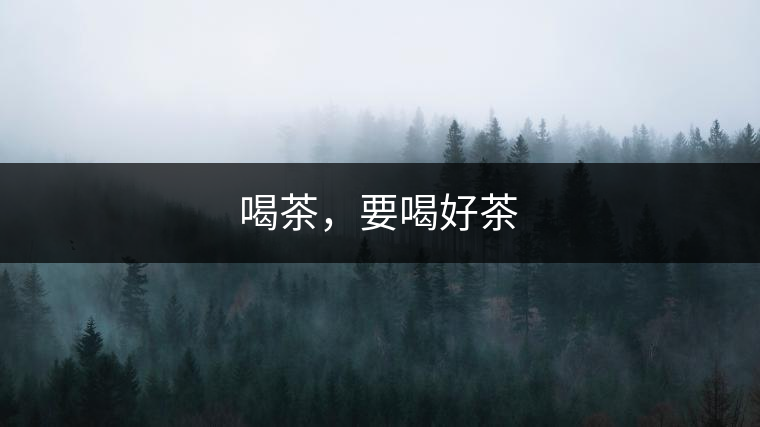 喝茶，要喝好茶