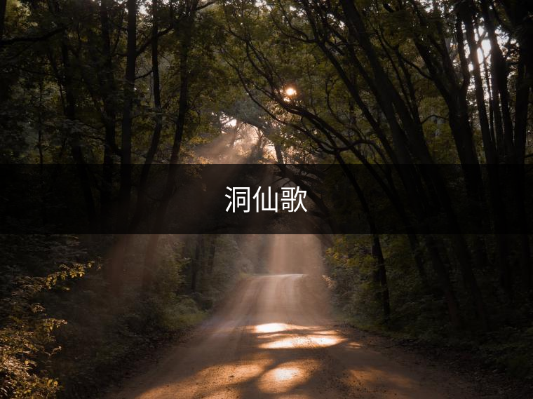 洞仙歌?