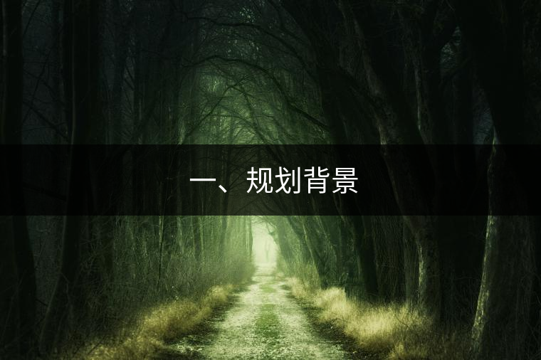 ?一、規(guī)劃背景