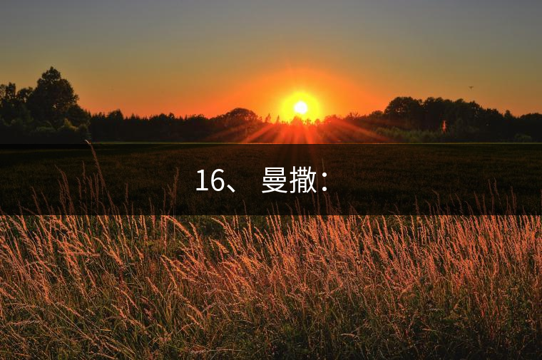 16、 曼撒：?