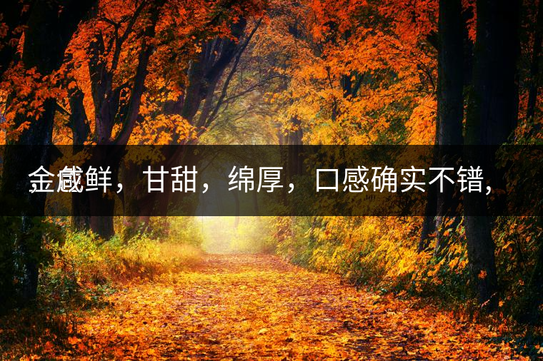 金色
，咸鮮，甘甜，綿厚，口感確實不鐠,還有上升空間。